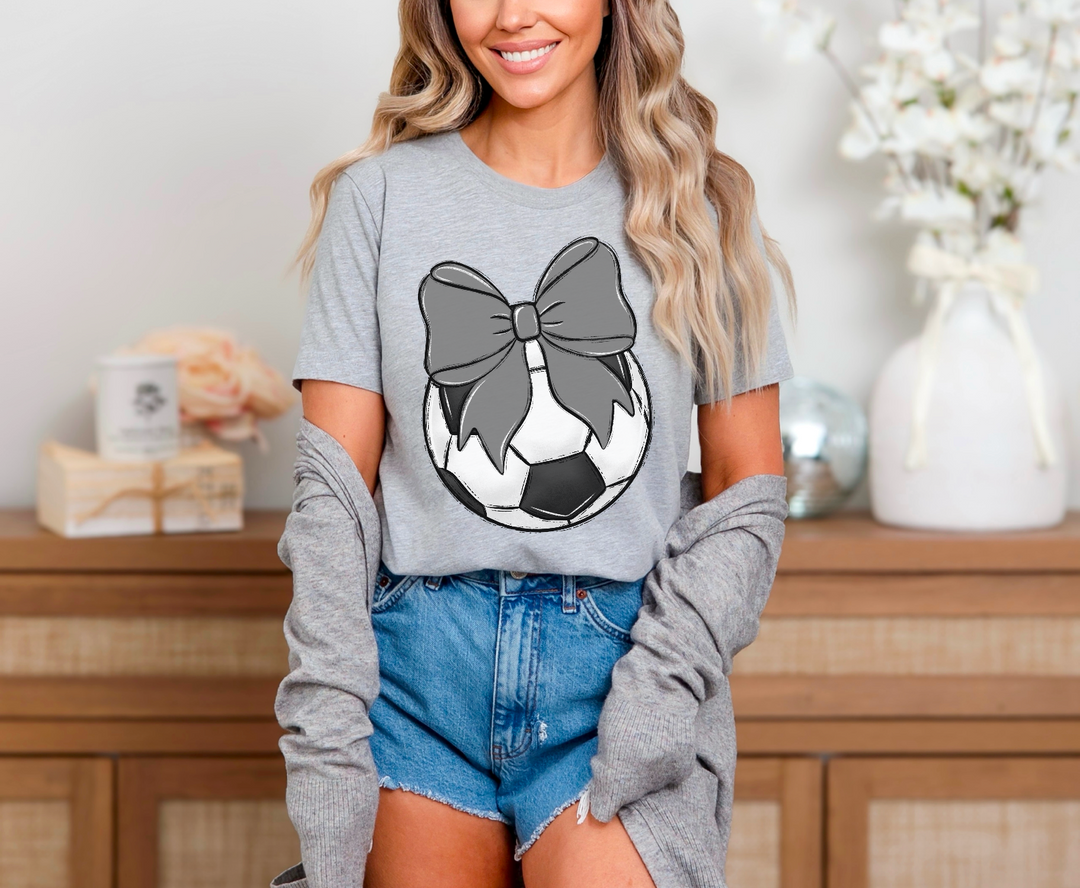 Bows and Balls Soccer DTF Print