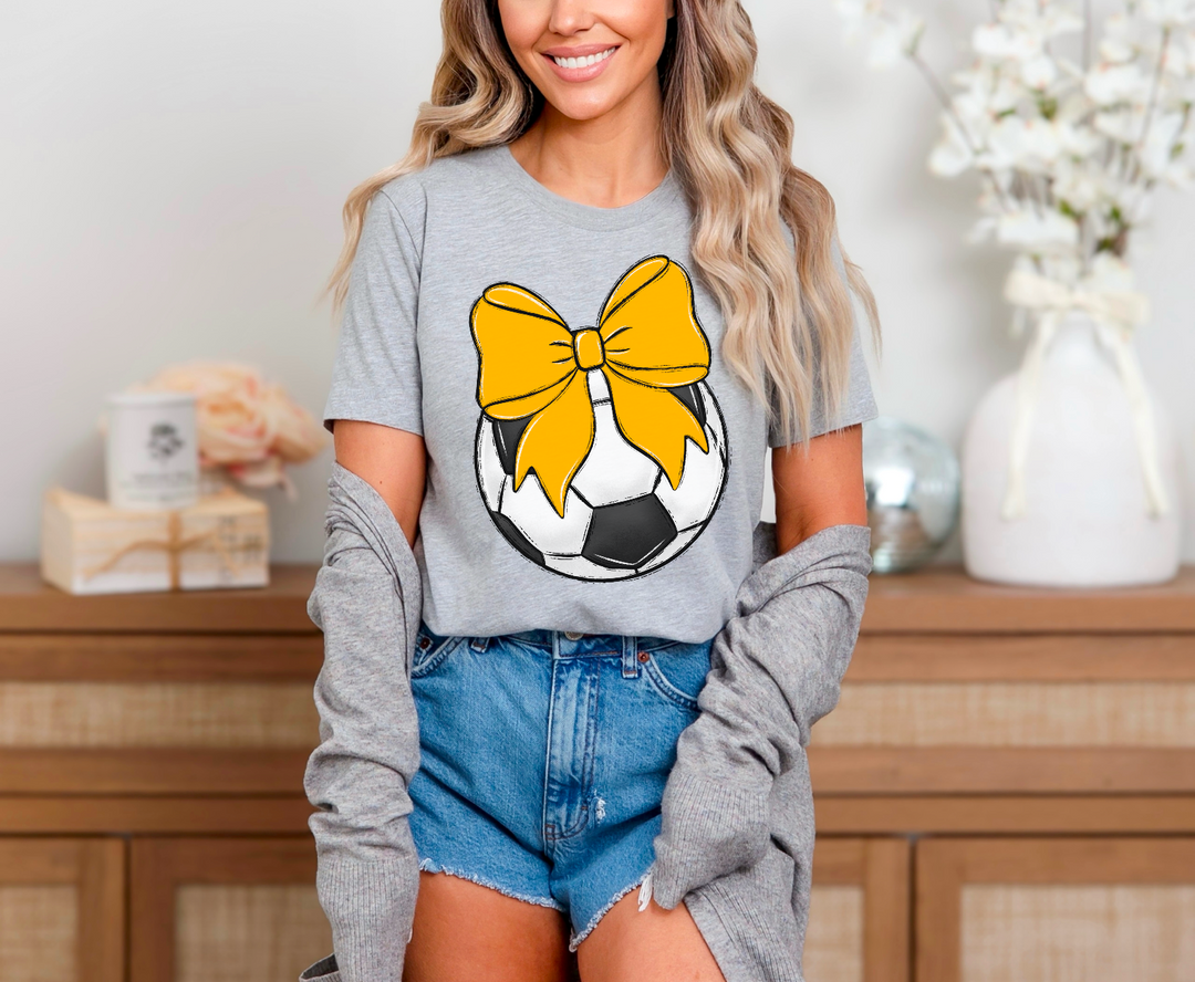 Bows and Balls Soccer DTF Print