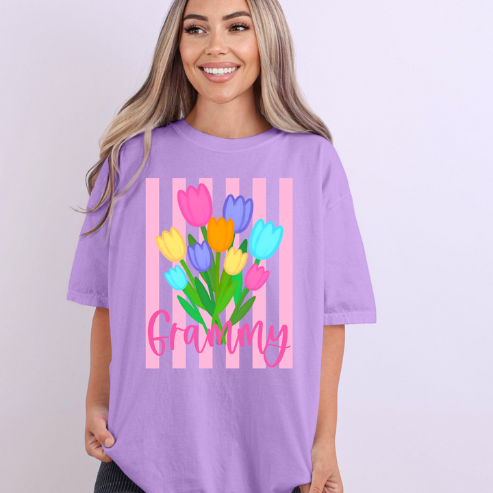 Stripe Tulip CUSTOM Printed Tee