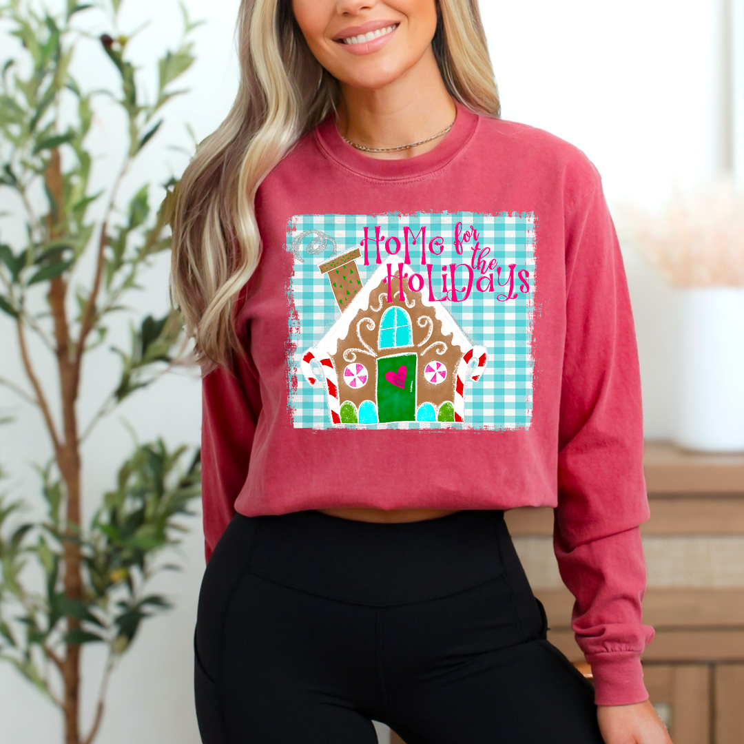 Home For The Holidays Gingerbread House DTF Print