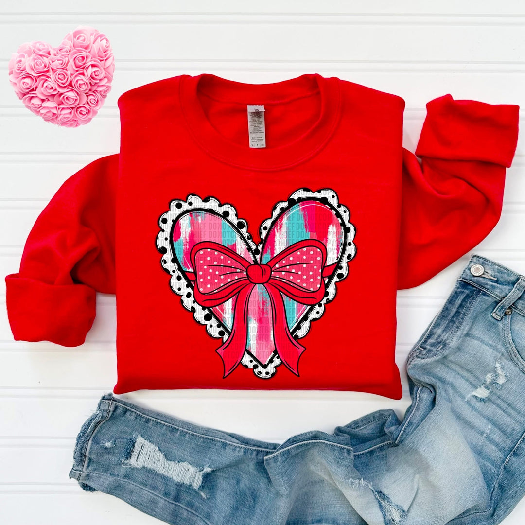 Pattern Heart DTF Print