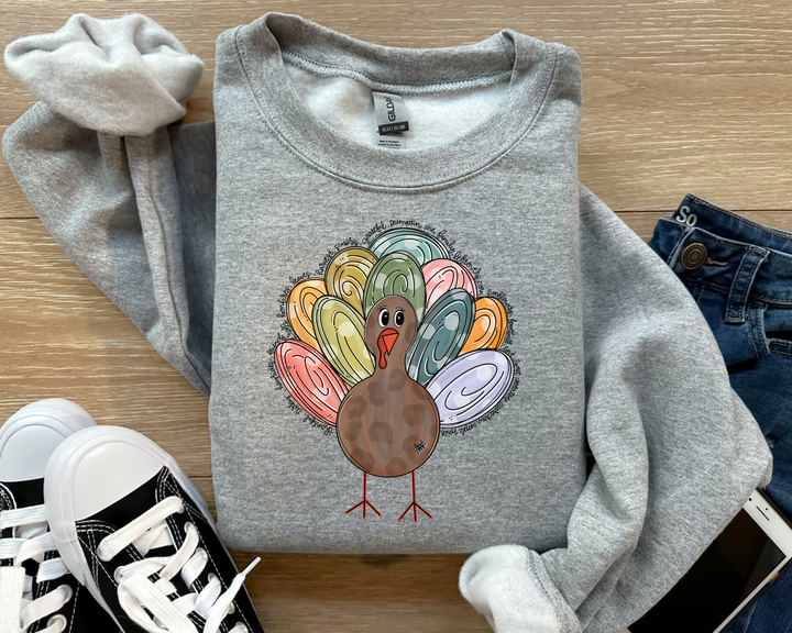 Thankful Turkey DTF Print