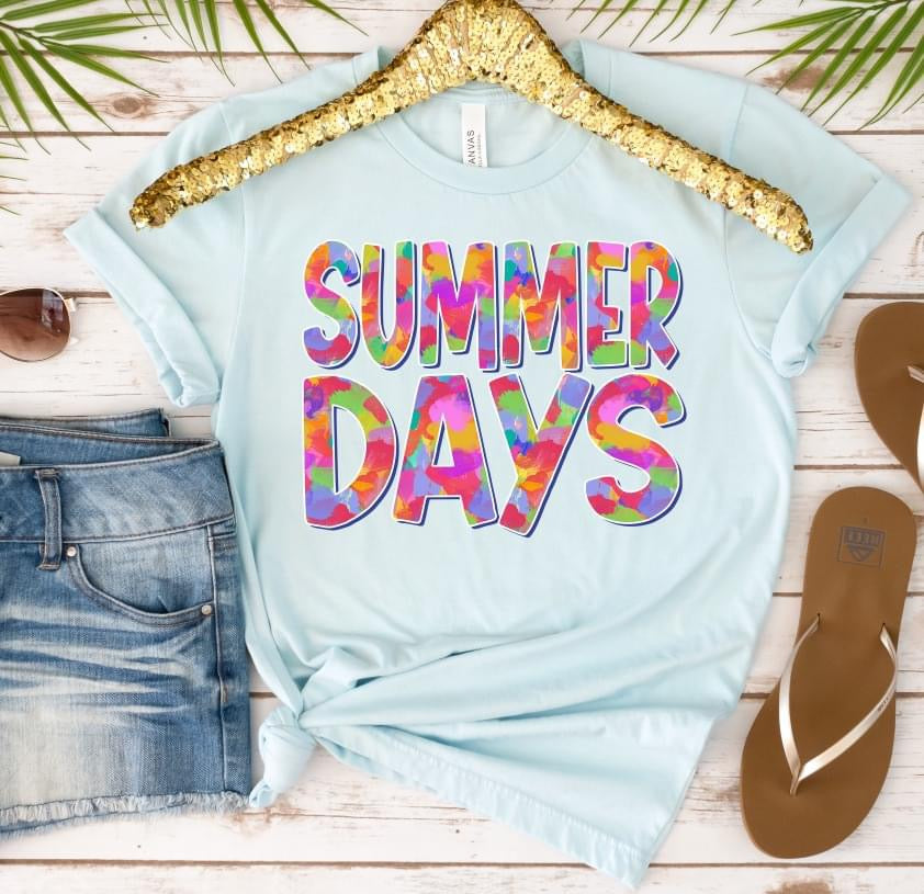 Colorful Summer Themed Days DTF Print