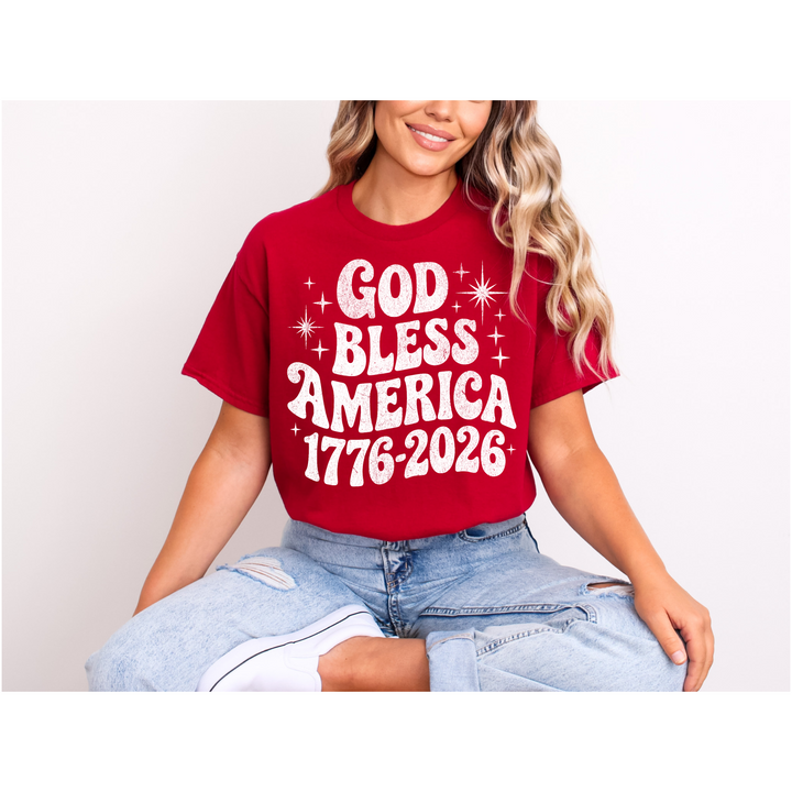 God Bless America Grunge DTF Print