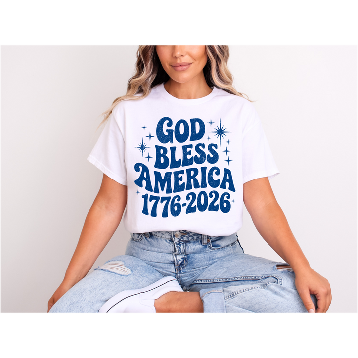 God Bless America Grunge DTF Print