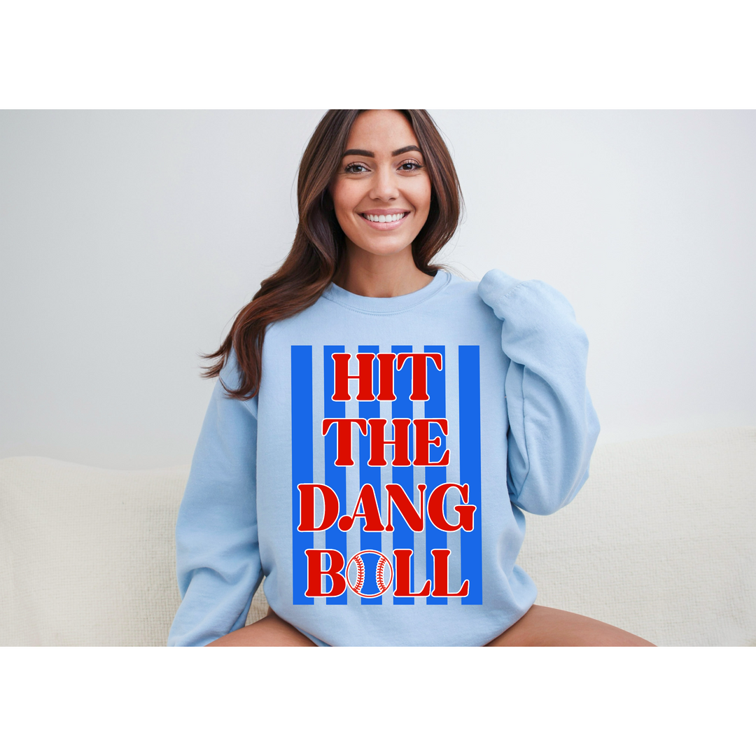 Hit The Dang Ball Baseball DTF Print