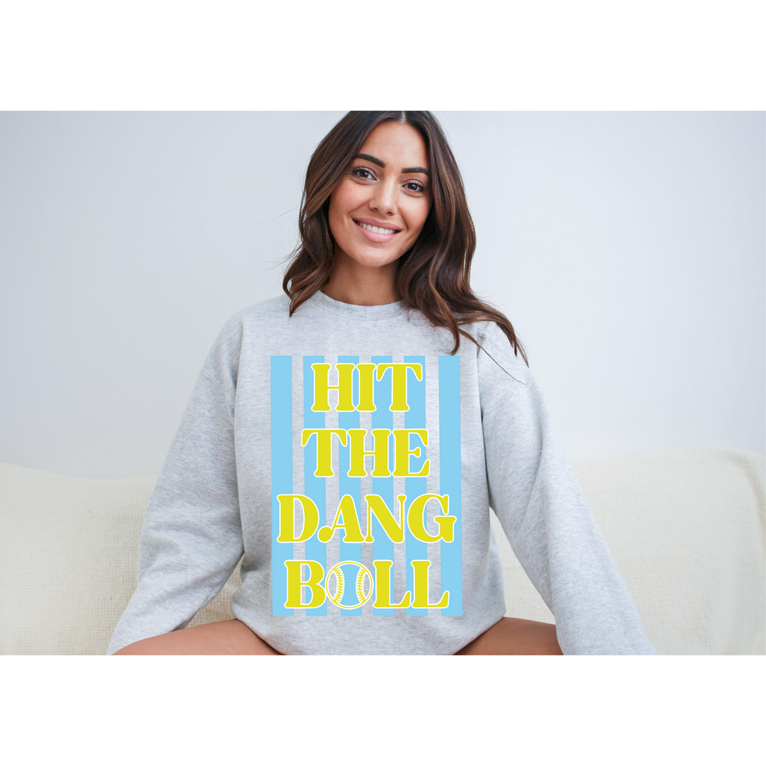 Hit The Dang Ball Softball DTF Print