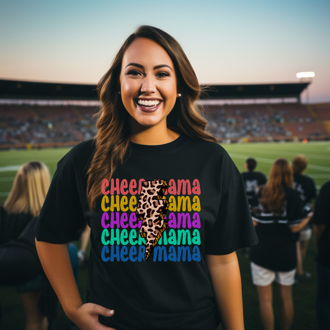 Cheer Mama Lightening Bolt DTF Print