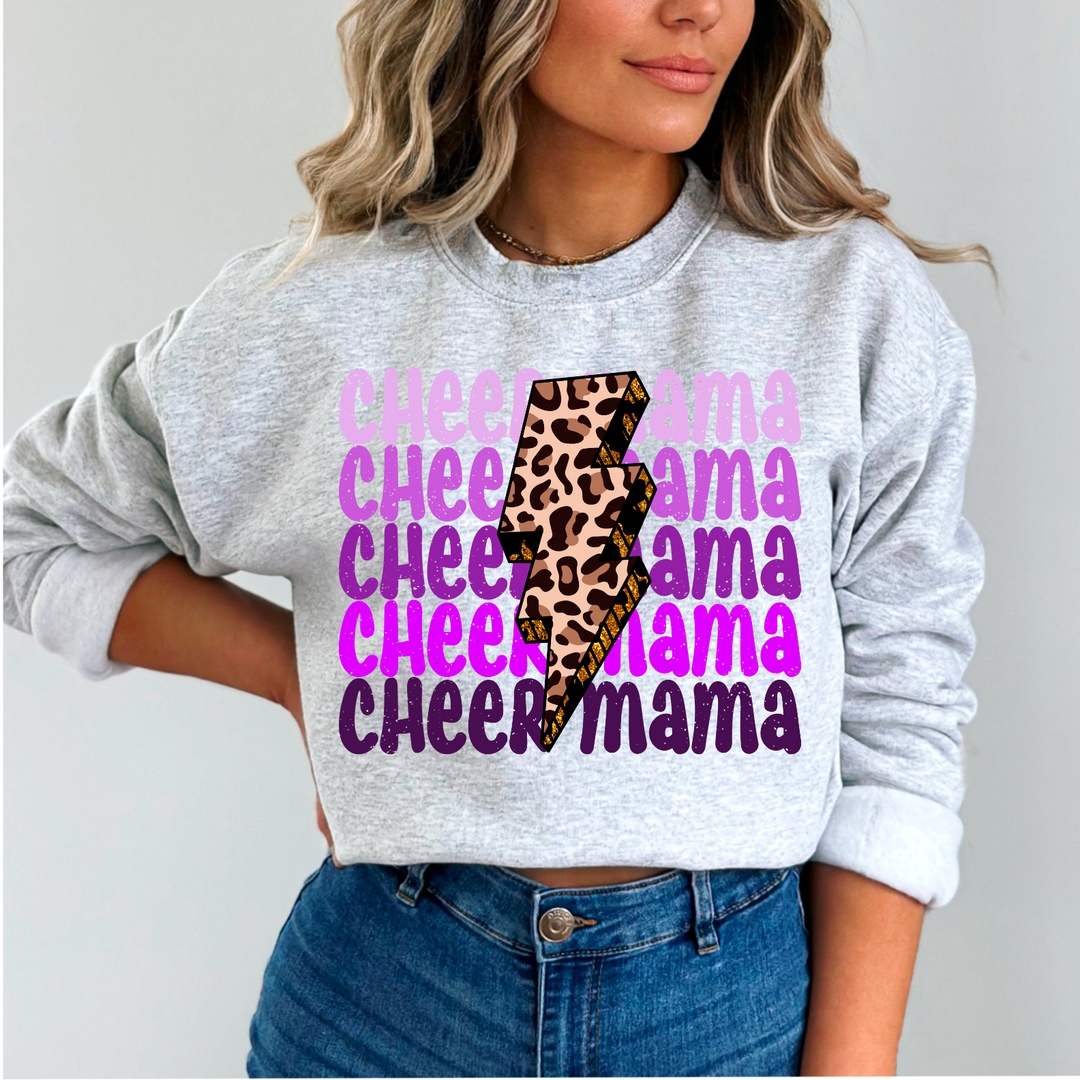 Cheer Mama Lightening Bolt DTF Print