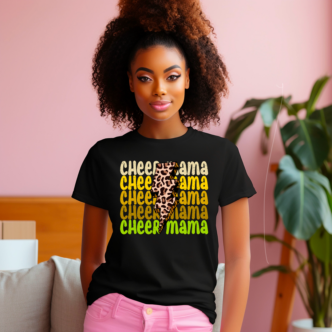 Cheer Mama Lightening Bolt DTF Print