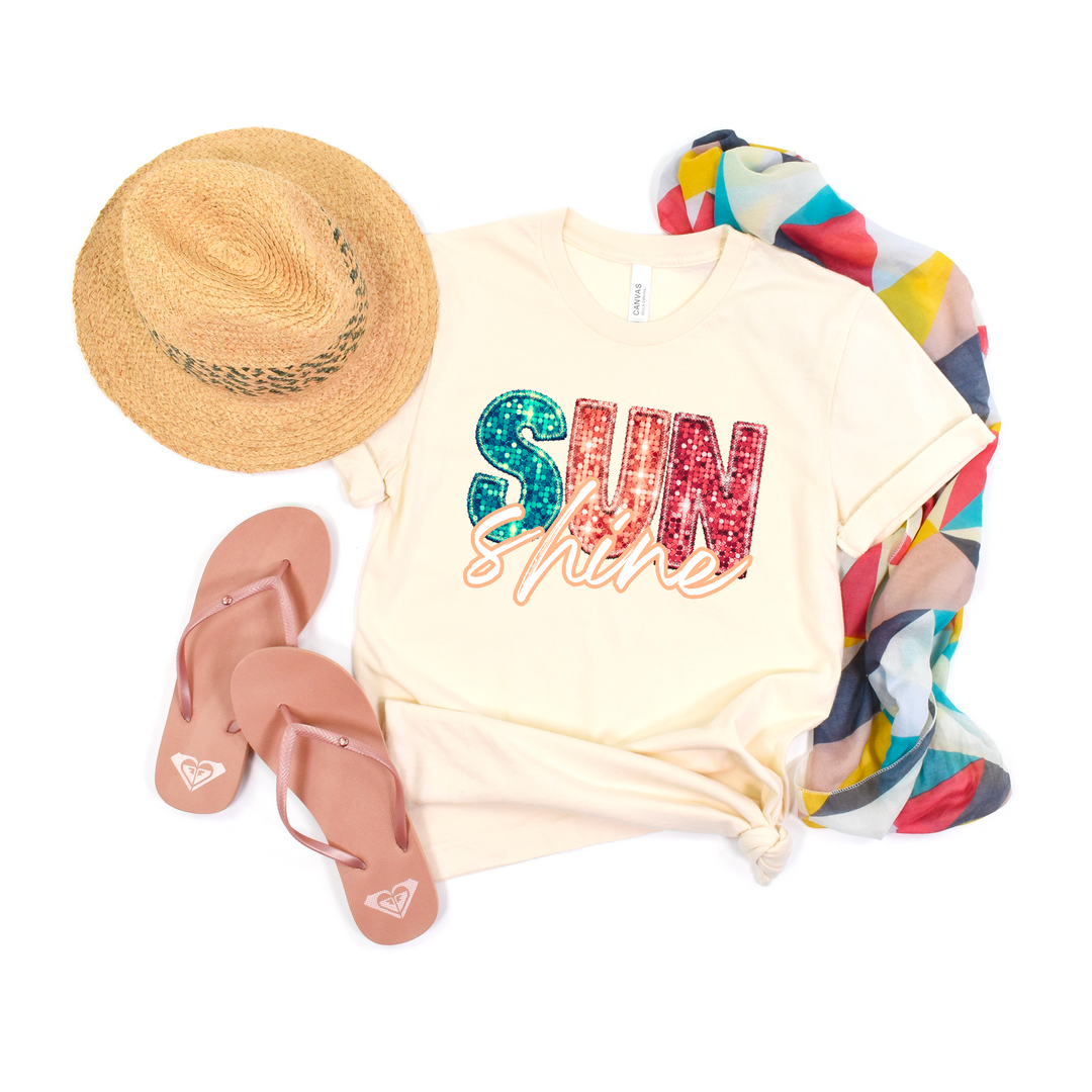 Sunshine Faux Glitter DTF Print