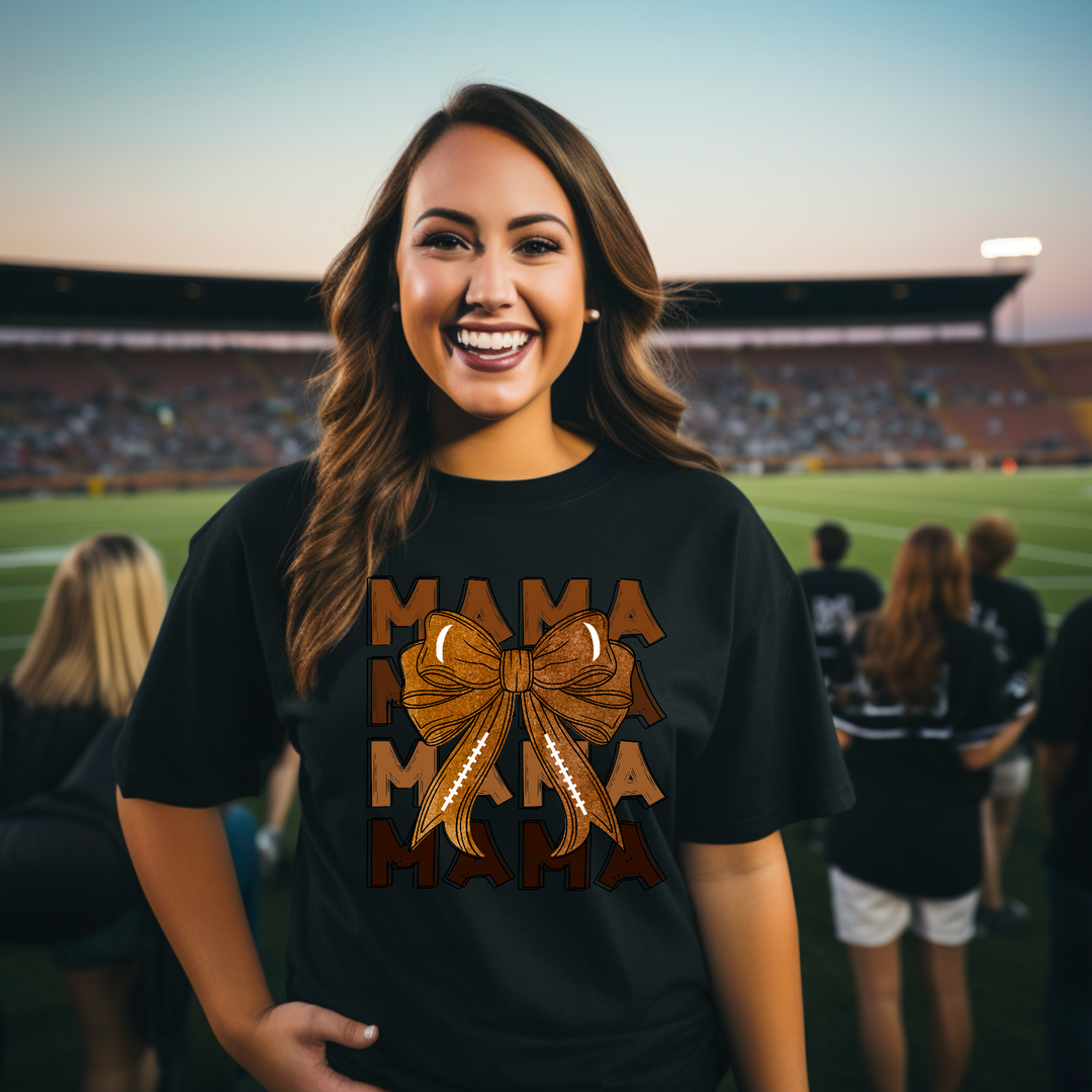 Football Mama Bow DTF Print