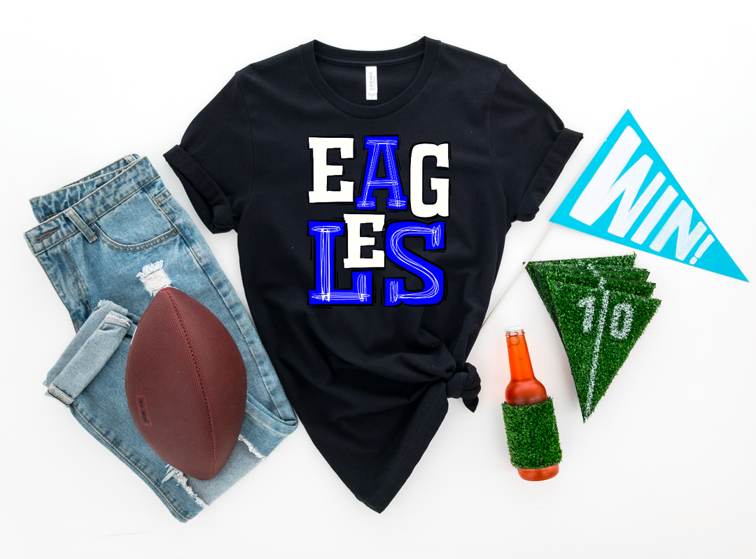 Eagles (Royal Blue and White) DTF Print