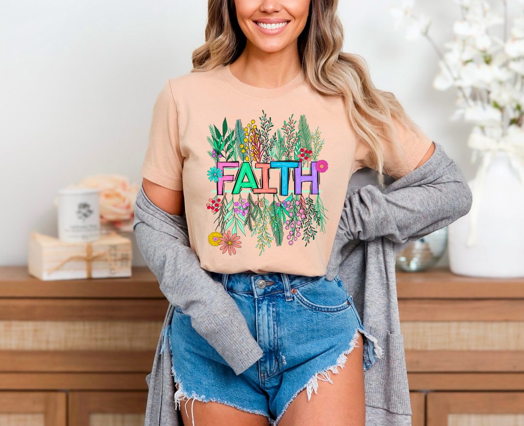 Faith Wild Flowers DTF Print