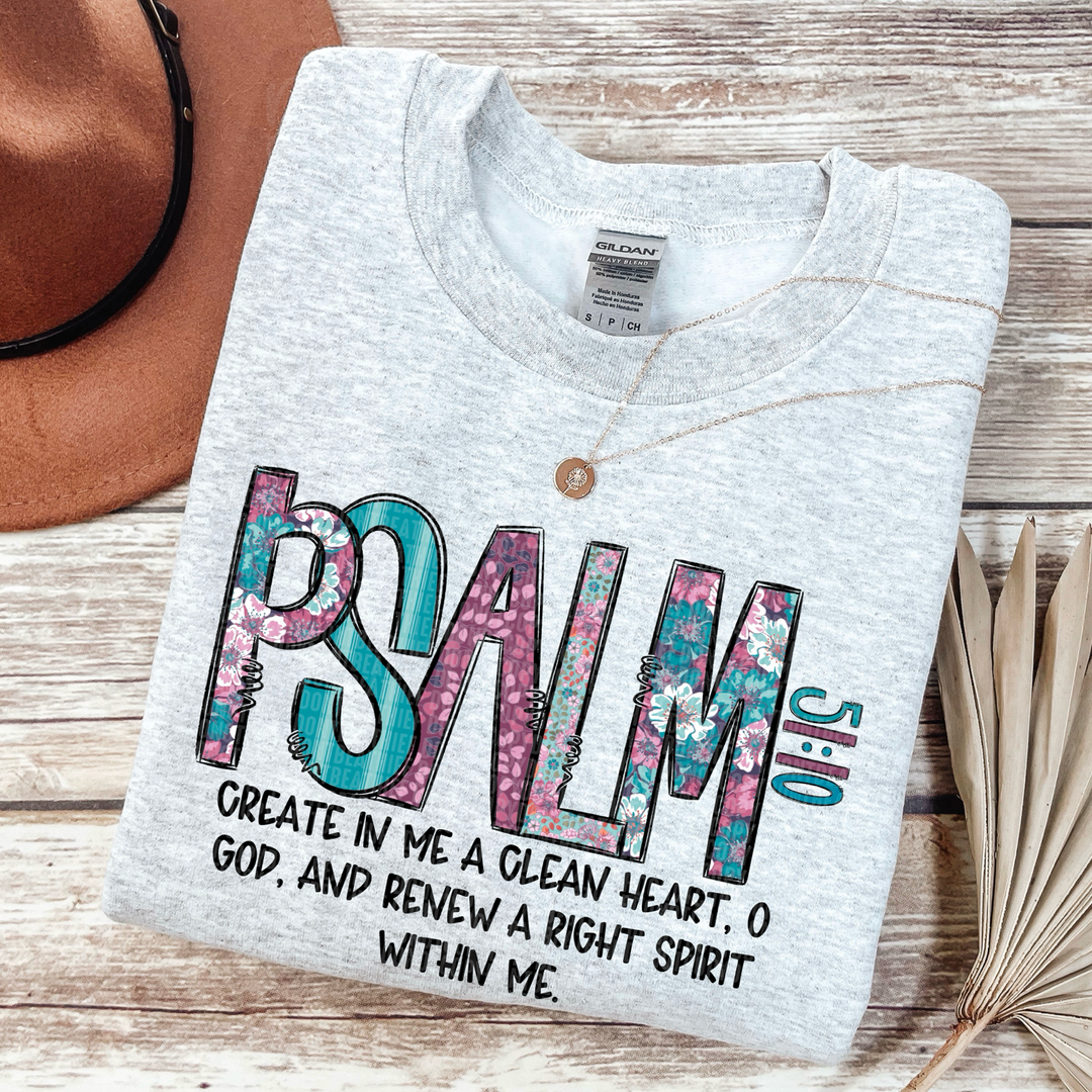 Psalm 51:10 DTF Print