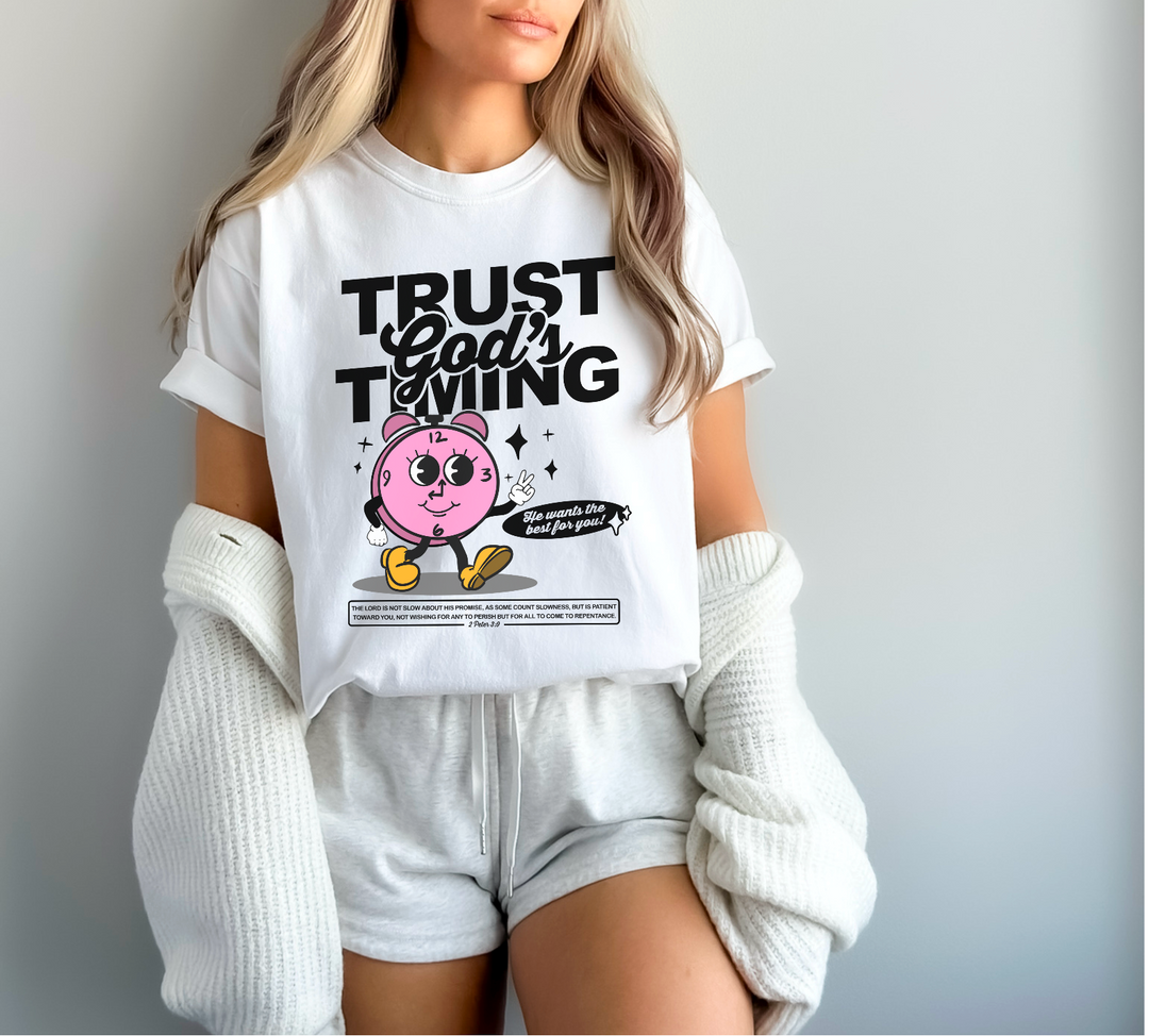 Trust Gods Timing DTF Print