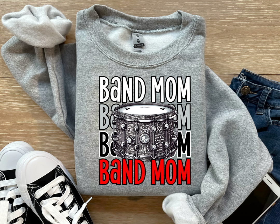 Band Mom (Red) DTF Print