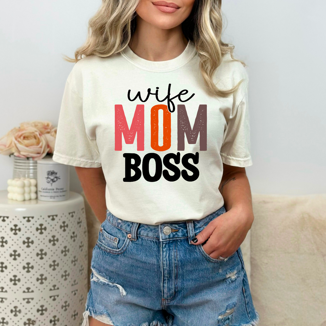 Wife Mom Boss DTF Print