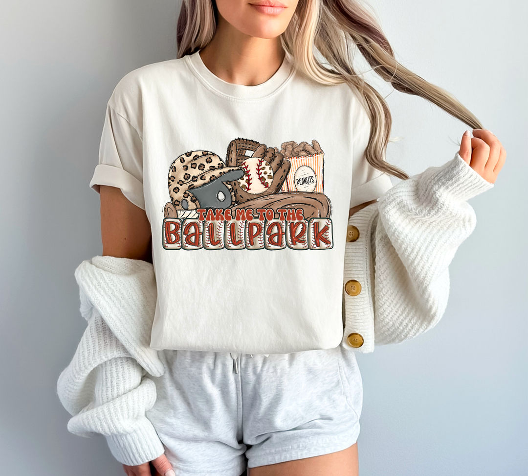 Take Me To The Ballpark Leopard DTF Print