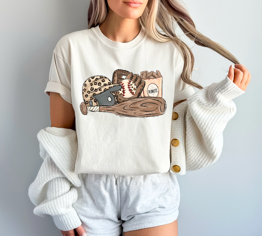 Baseball Gear and Peanuts Leopard DTF Print