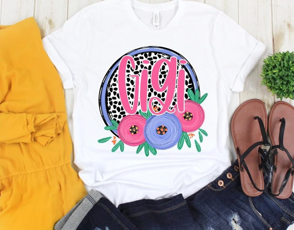 Floral Dot Titles DTF Print