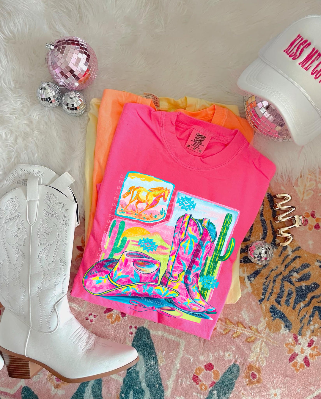 Neon Western DTF Print
