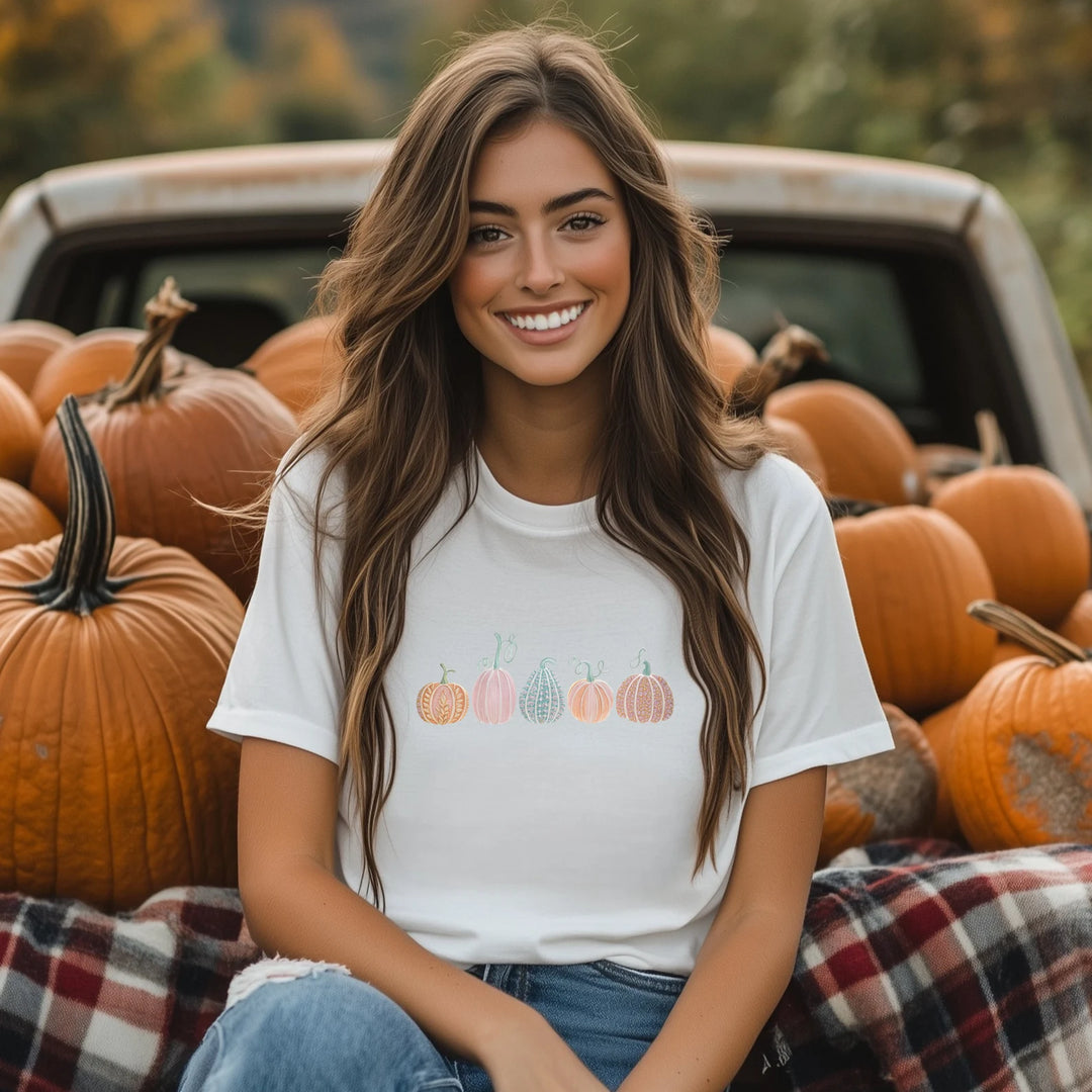 Pastel Pumpkins DTF Print