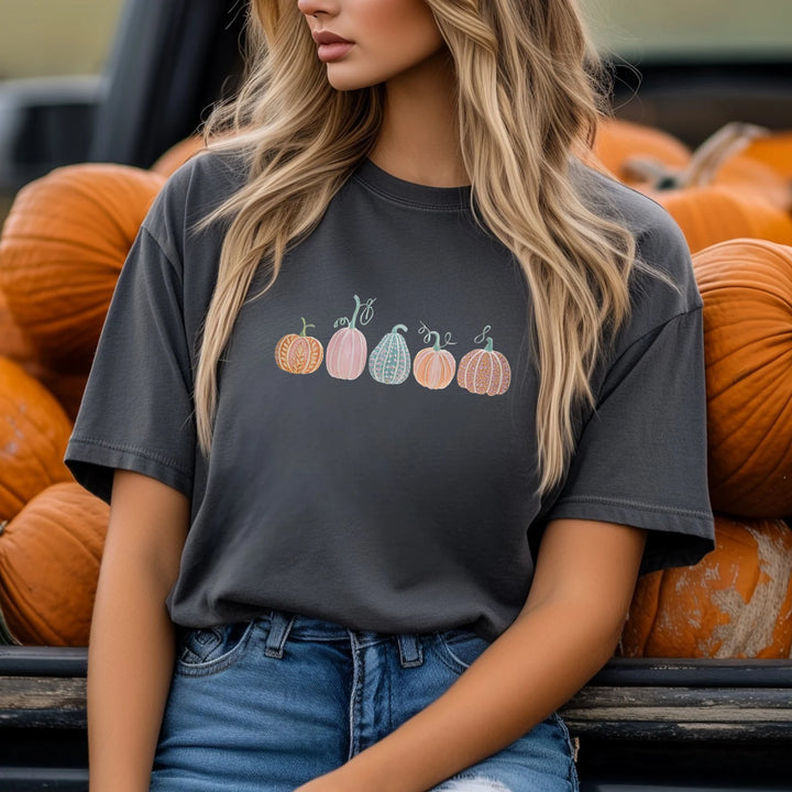 Pastel Pumpkins DTF Print