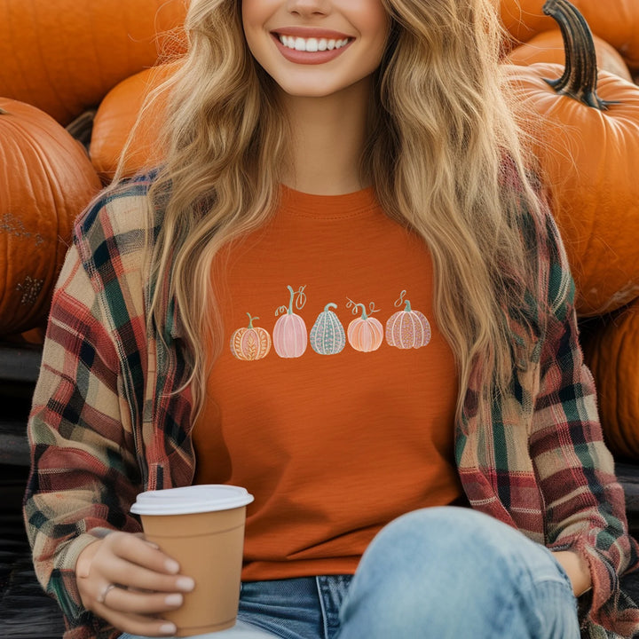 Pastel Pumpkins DTF Print