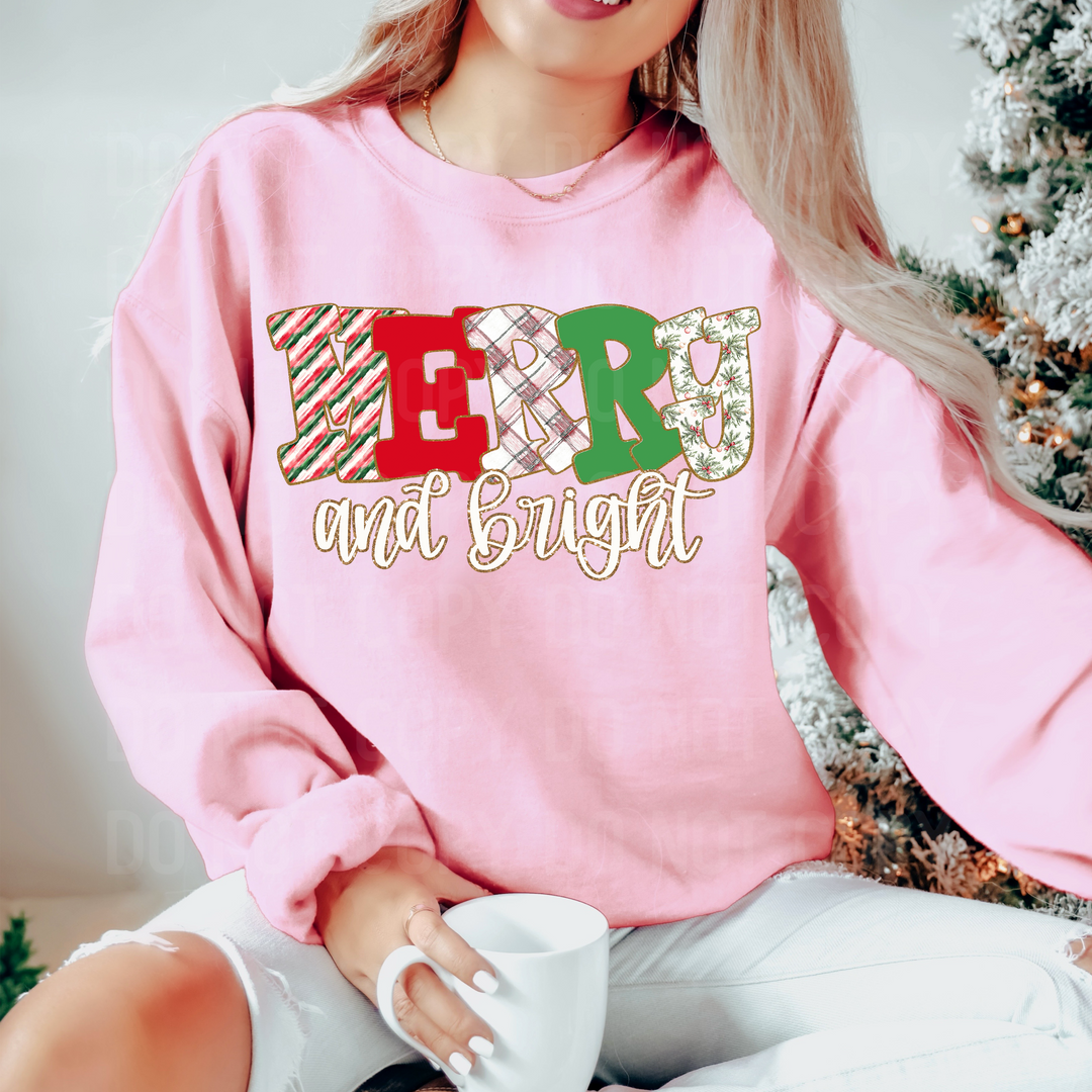 Merry And Bright DTF Print