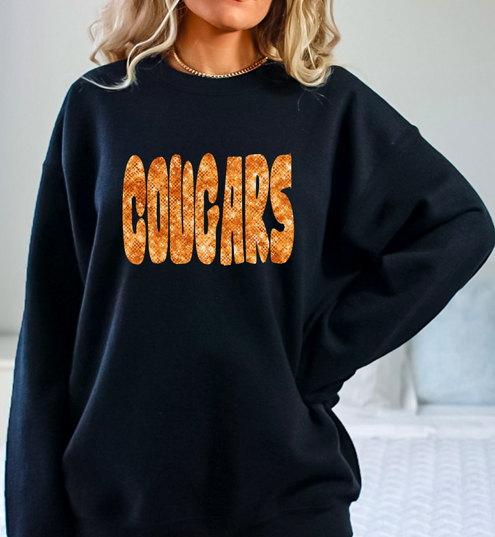 Cougars Bling DTF Print