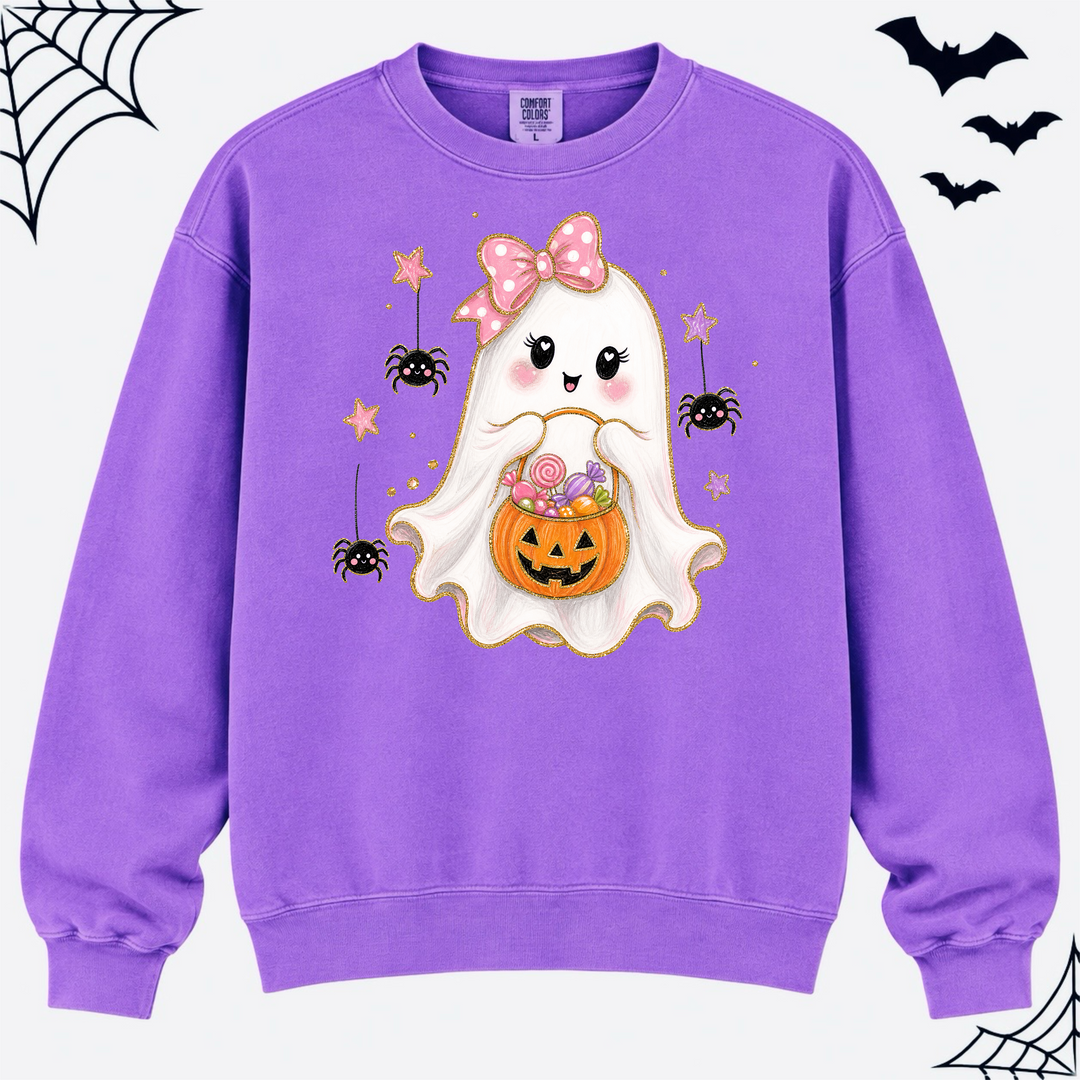 Girly Ghost Basket DTF Print