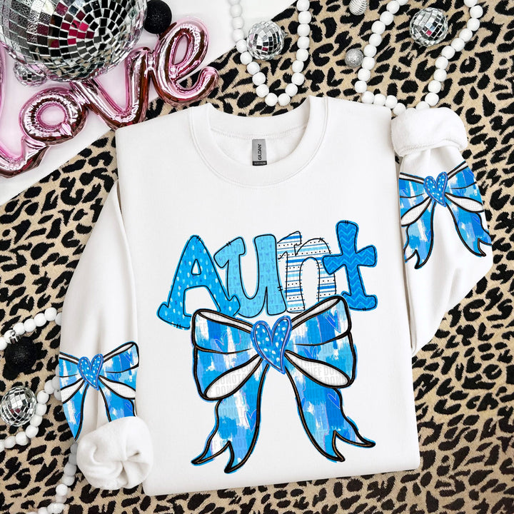 Blue Bow Names SLEEVE DTF Print