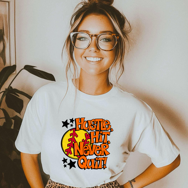 Hustle Hit Softball DTF Print