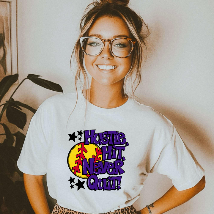 Hustle Hit Softball DTF Print