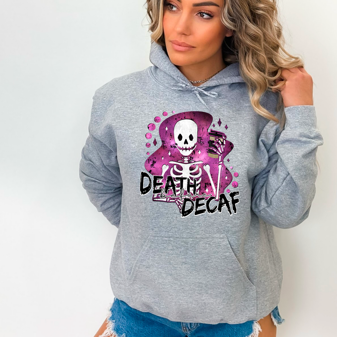 Death Before Decaf DTF Print