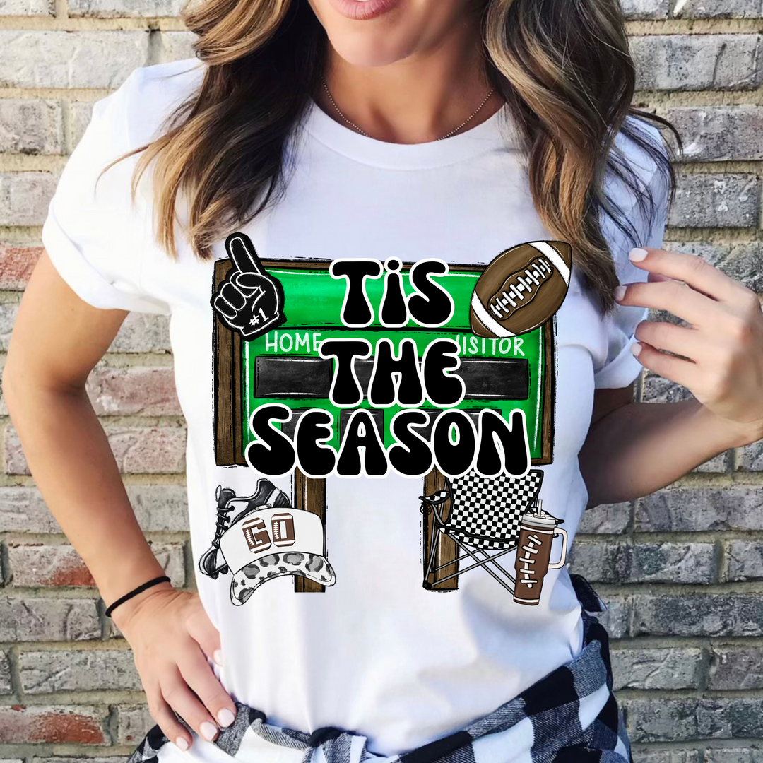 Tis The Season Football DTF Print