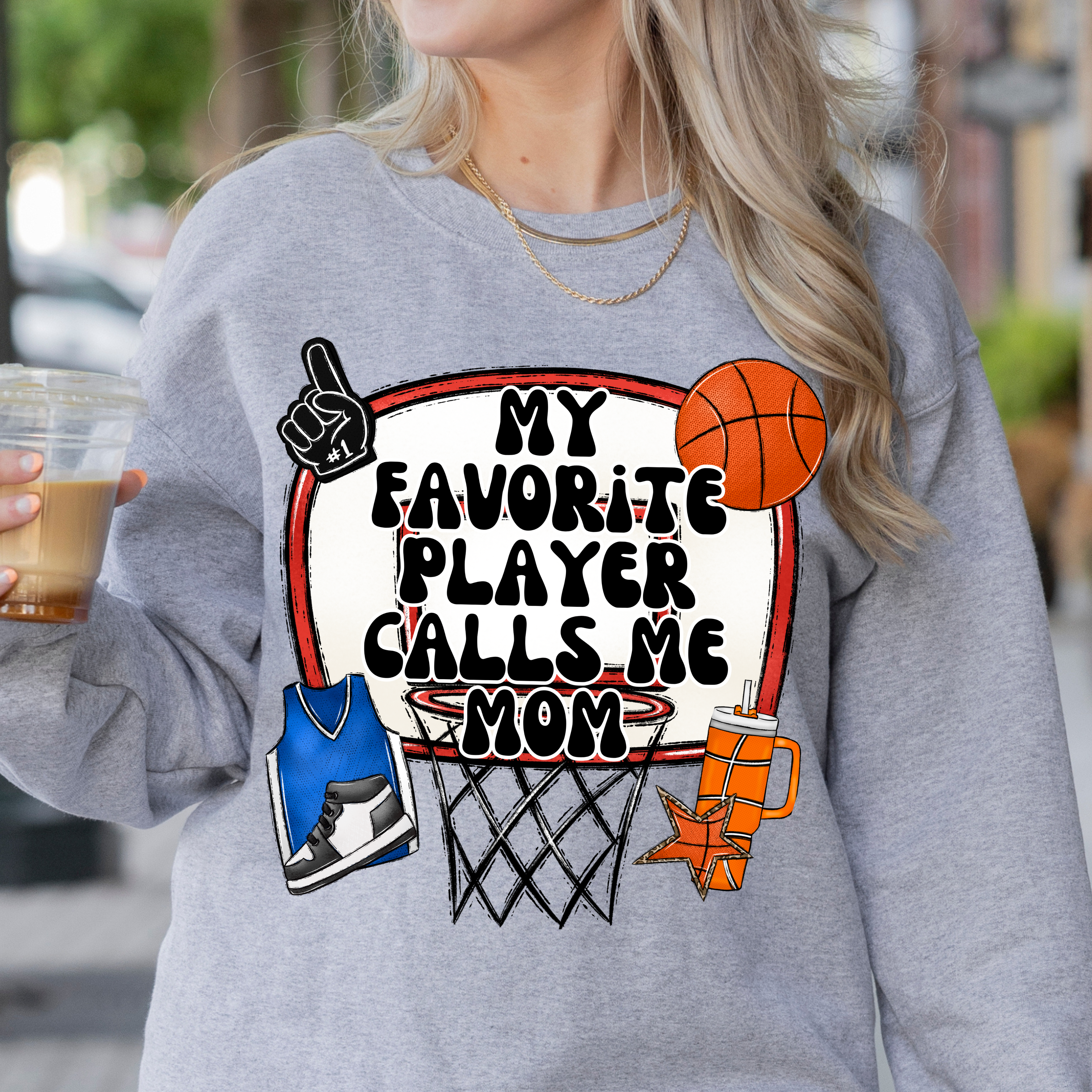 My Favorite Player Calls Me Mom Basketball DTF Print