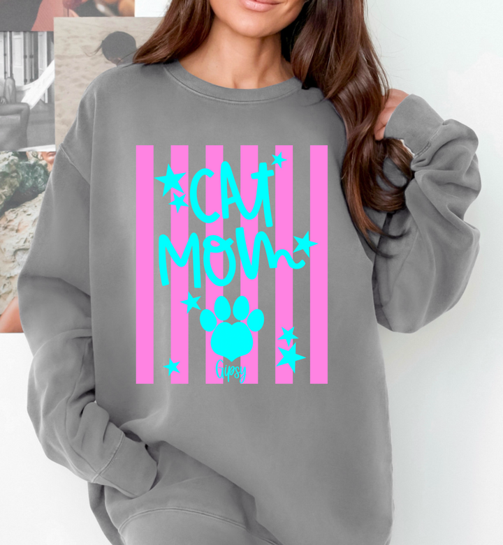 Stars And Stripes Cat/Dog Mom Custom DTF Print