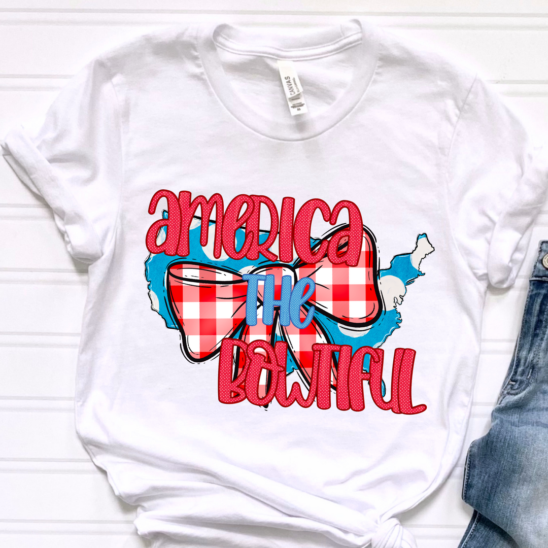 America The Bowtiful Red DTF Print