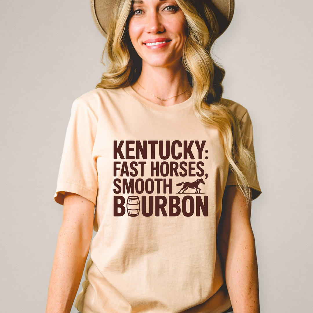 Kentucky Fast Horses Smooth Bourbon DTF Print