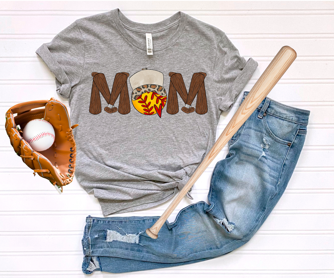 Softball Mom Leopard DTF Print