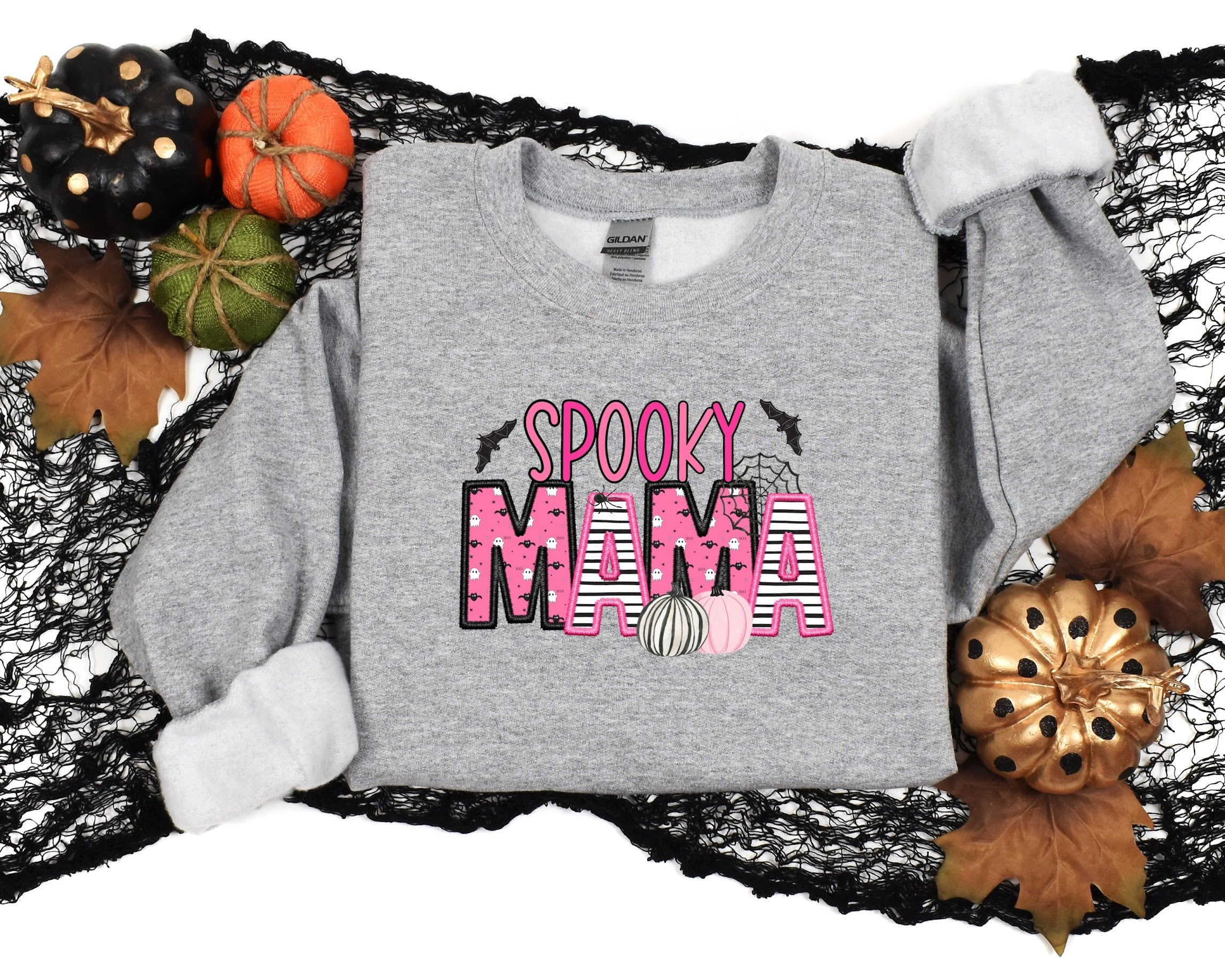 Spooky Mama Faux Embroidery DTF Print