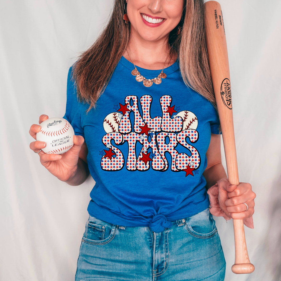 All Stars Baseball Small Stars DTF Print