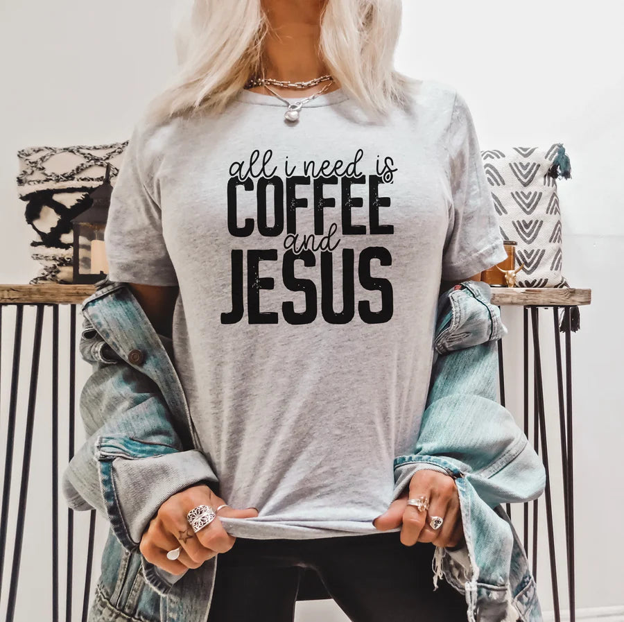 Coffee and Jesus DTF Print