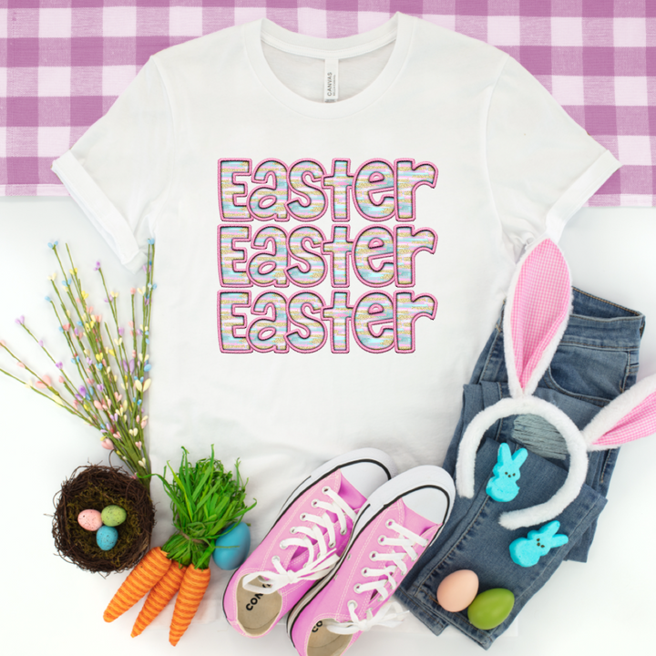 Easter Striped DTF Print