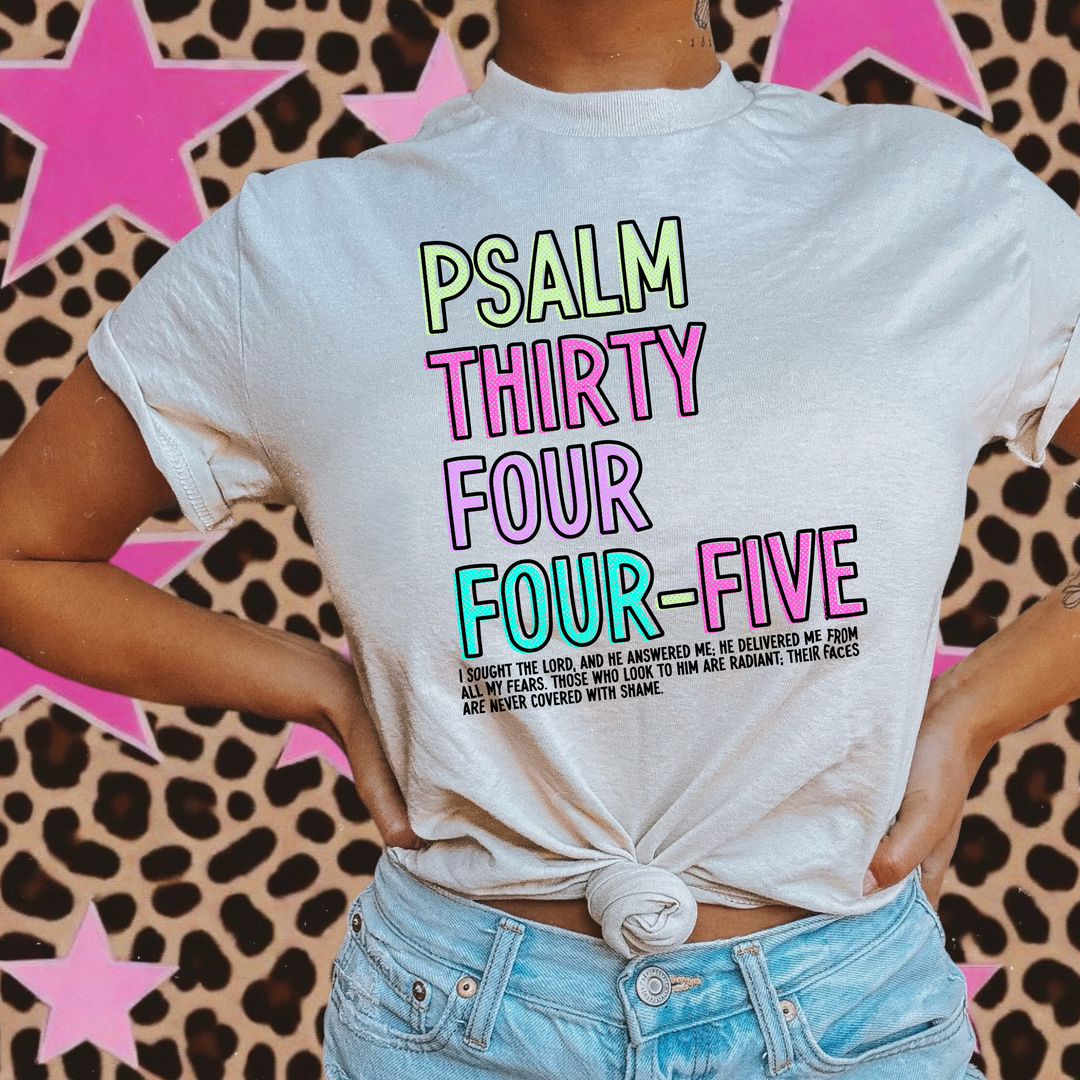 Bright Halftone Bible Verse DTF Print