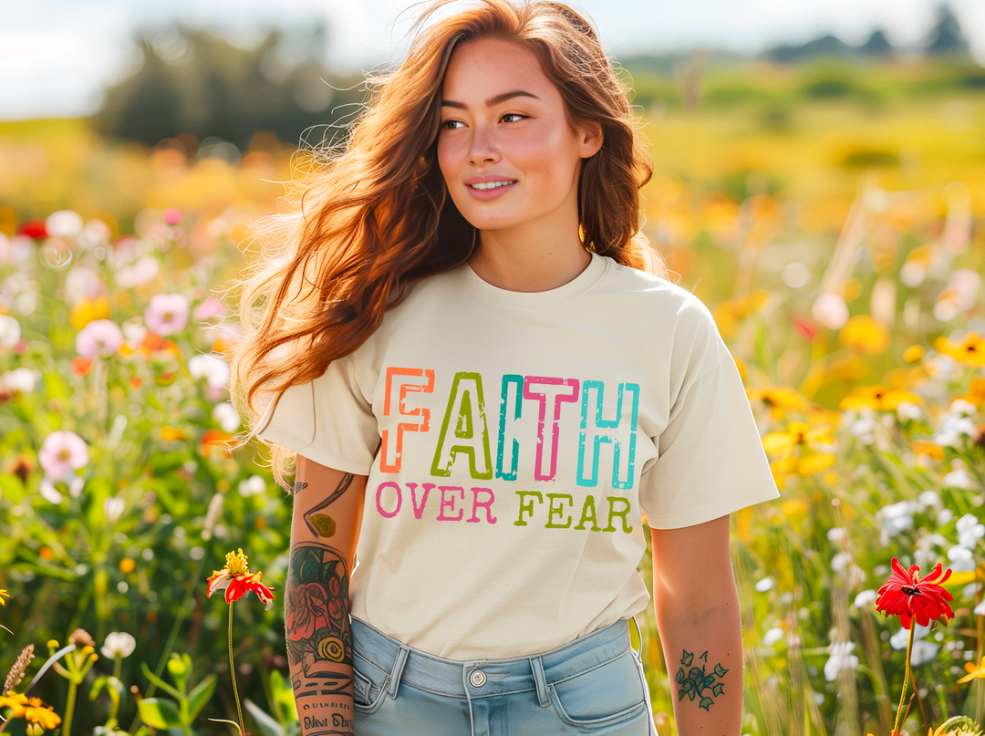 Faith Over Fear Hollow DTF Print