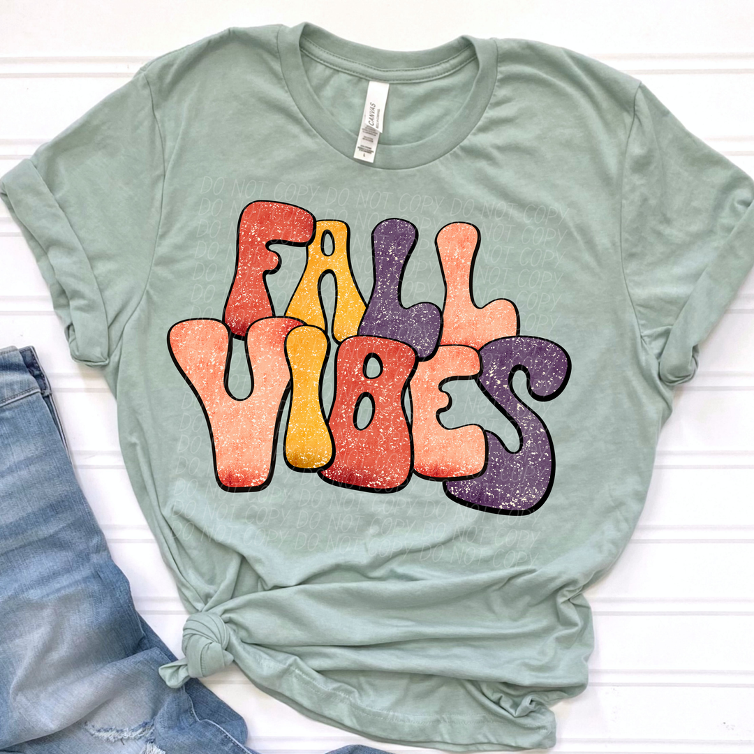 Retro Fall Vibes DTF Print