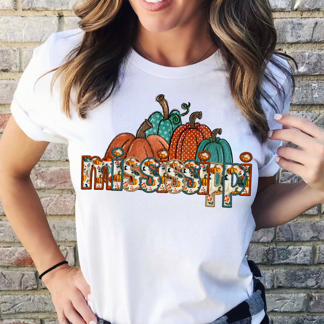 Fall Pumpkin States DTF Print